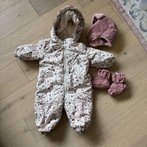 H&M Floral Kids One Piece with Pink Accessories